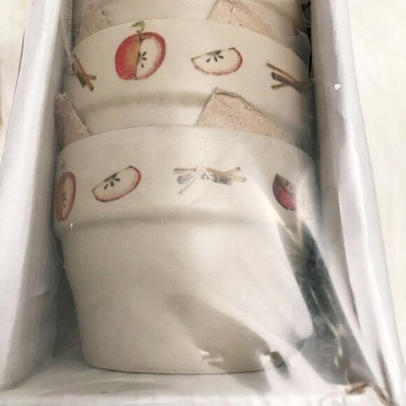 Christmas Tree Shops Vintage Stoneware Baking Cups (6) Pots Muffins Ramekins New - Picture 6 of 11